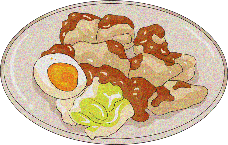 Indonesia Retro Anime Dishes Siomay